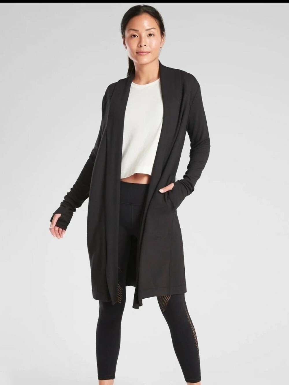 Athleta Canopy Wrap in Nirvana - Black Size Large